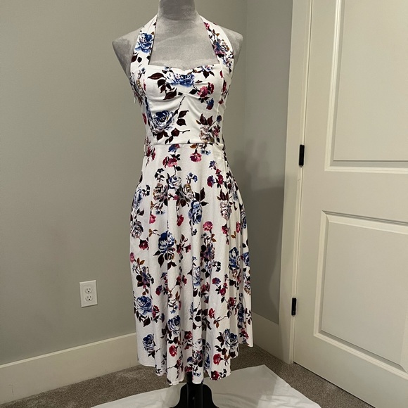 Floral Halter dress vintage style - Picture 1 of 7